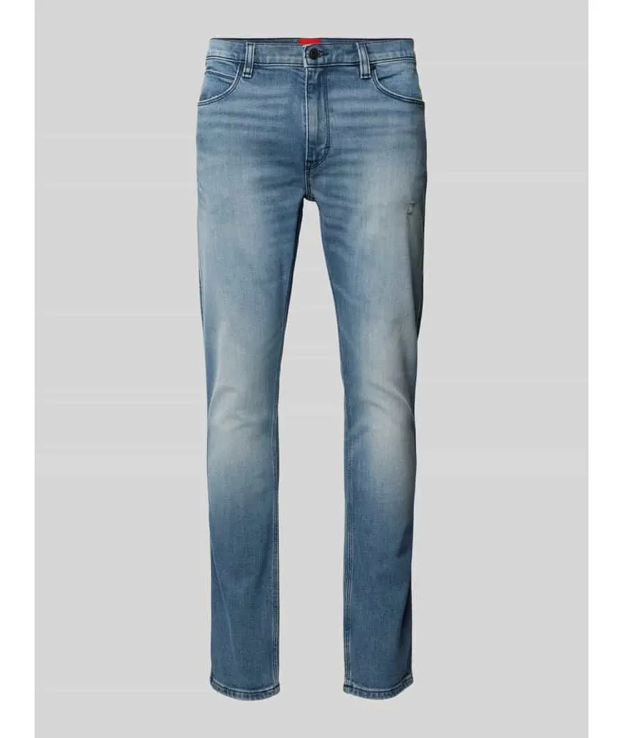 obrazek 1 Jeansy o kroju extra slim fit z 5 kieszeniami model ‘HUGO 734’