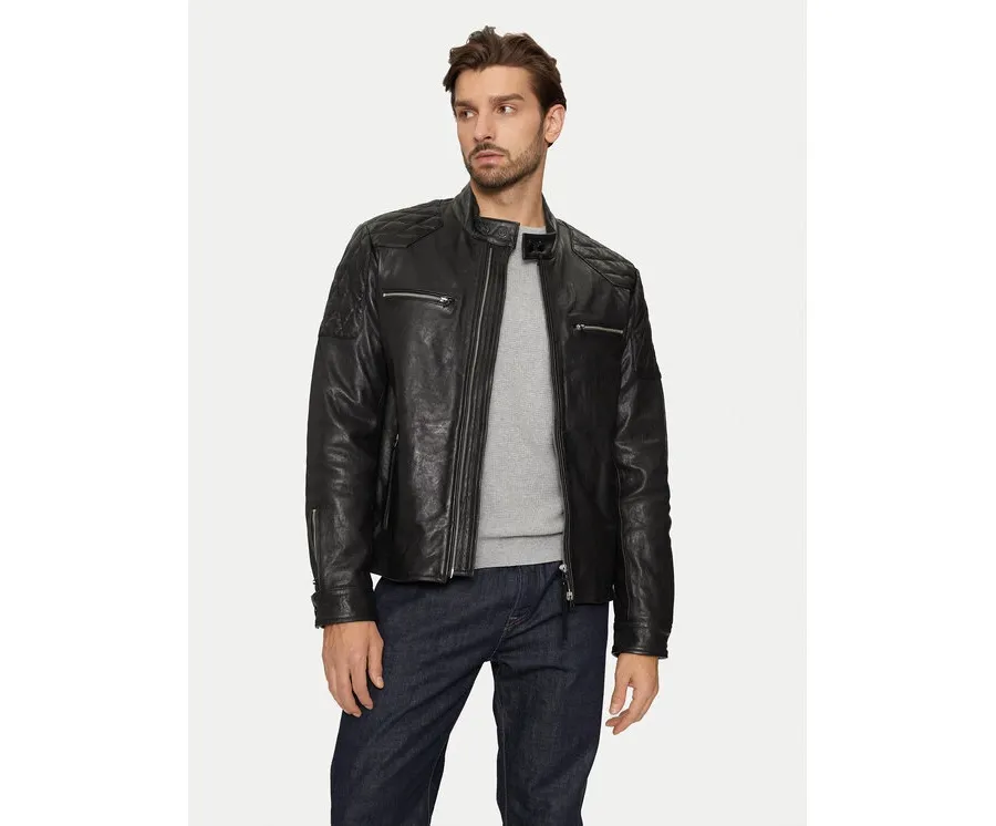 obrazek 1 REPLAY Kurtka skórzana M8435 .000.84950 Czarny Regular Fit