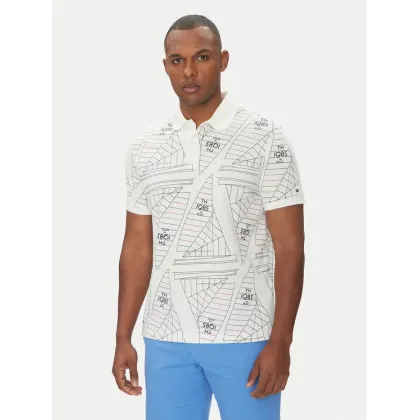 Zdjęcie Tommy Hilfiger Polo Sailing MW0MW39309 Écru Regular Fit