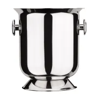 Zdjęcie Stylowe wiaderko do serwowania szampana ze stali nierdzewnej