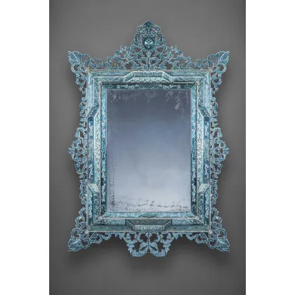 Zdjęcie Niepowtarzalna reprodukcja lustra z XVIII wieku wykonana ze szkła Murano