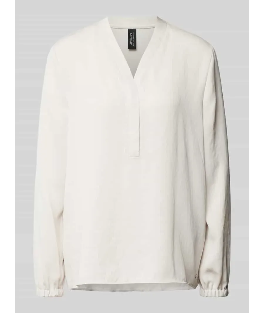 obrazek 1 Bluzka o kroju regular fit z dekoltem w serek