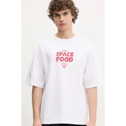 Zdjęcie Fiorucci t-shirt bawełniany Space Food Print Relaxed Fit T-Shirt męski kolor biały z nadrukiem U02SPTSH101CJ01WH03