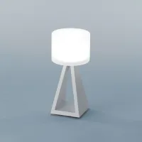 Zdjęcie Urokliwa lampka z aluminium i akrylu na stolik lub biurko