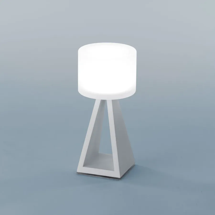 obrazek 1 Urokliwa lampka z aluminium i akrylu na stolik lub biurko