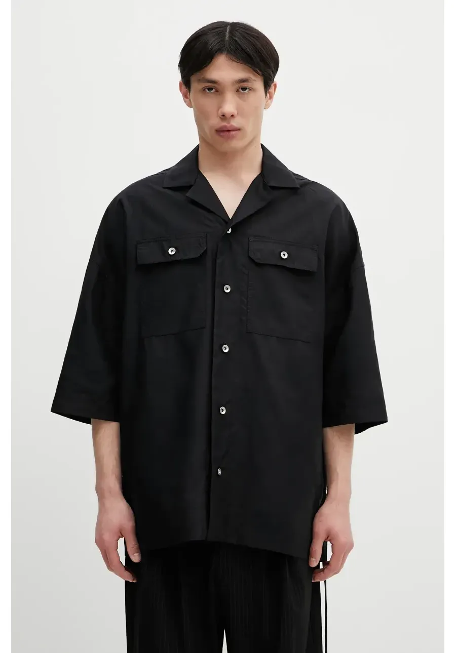 obrazek 1 Rick Owens DRKSHDW koszula Magnum Tommy męska kolor czarny relaxed DU01E3290.NR