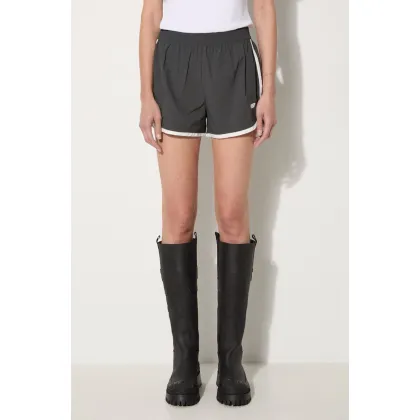 Zdjęcie New Balance szorty treningowe Athletics Remastered kolor szary z aplikacją high waist WS31500ACK-ACK