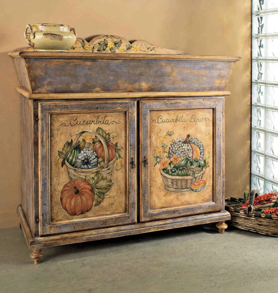 picture 1 Wooden Provence style kitchen shelf - Interiors Italia