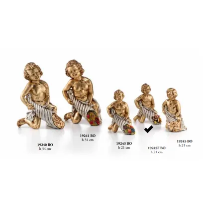 Picture Classic little angel and cornucopia with flowers - spring - Valle d'oro Patchi