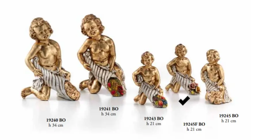 obrazek 1 Klasyczny mały aniołek i róg obfitości z kwiatami - wiosna - Valle d'oro Patchi