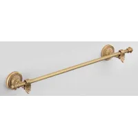 Picture Towel rack with cast brass leaves and antique gold finish in a classic style - Il Paralume Marina