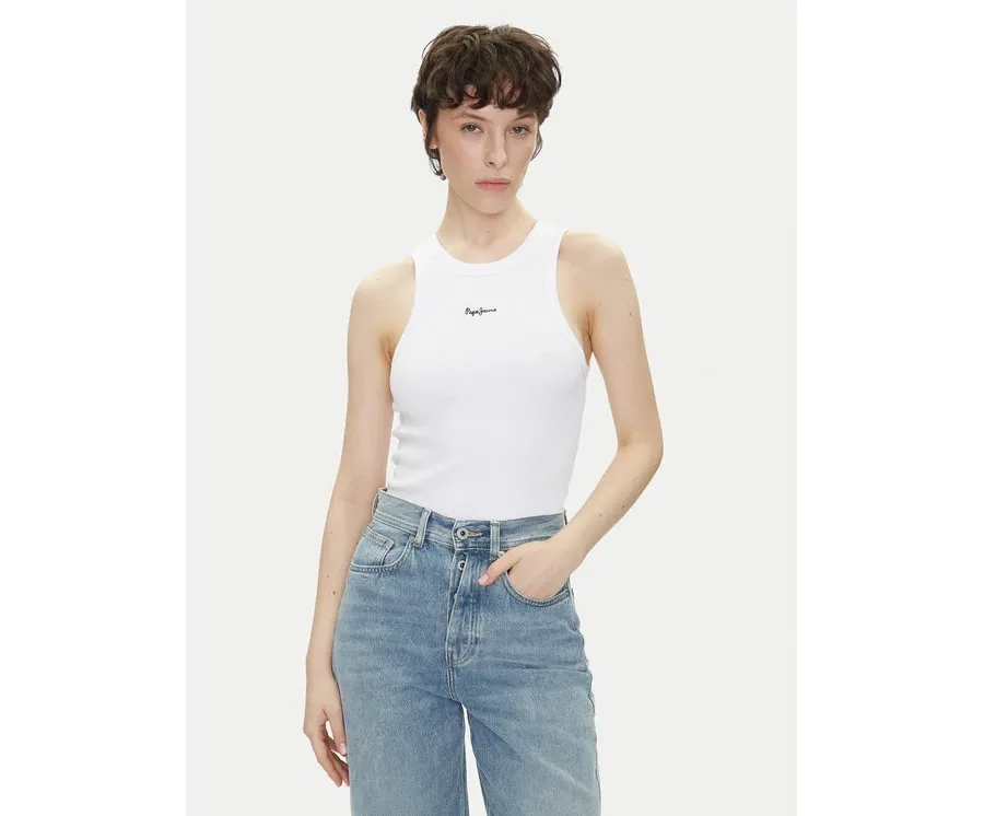 obrazek 1 Pepe Jeans Top Marian PL506035 Biały Slim Fit