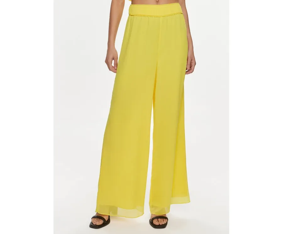 obrazek 1 Patrizia Pepe Spodnie materiałowe 2P1584/A061-Y447 Żółty Wide Leg