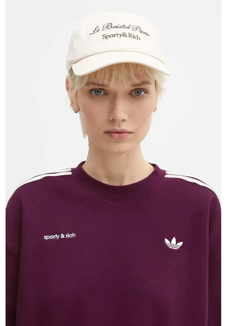 obrazek 1 Sporty & Rich czapka z daszkiem bawełniana Faubourg kolor beżowy z aplikacją AC040517619CR01