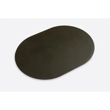 Picture Elite leather table or desk pad in agave green and white - for the office