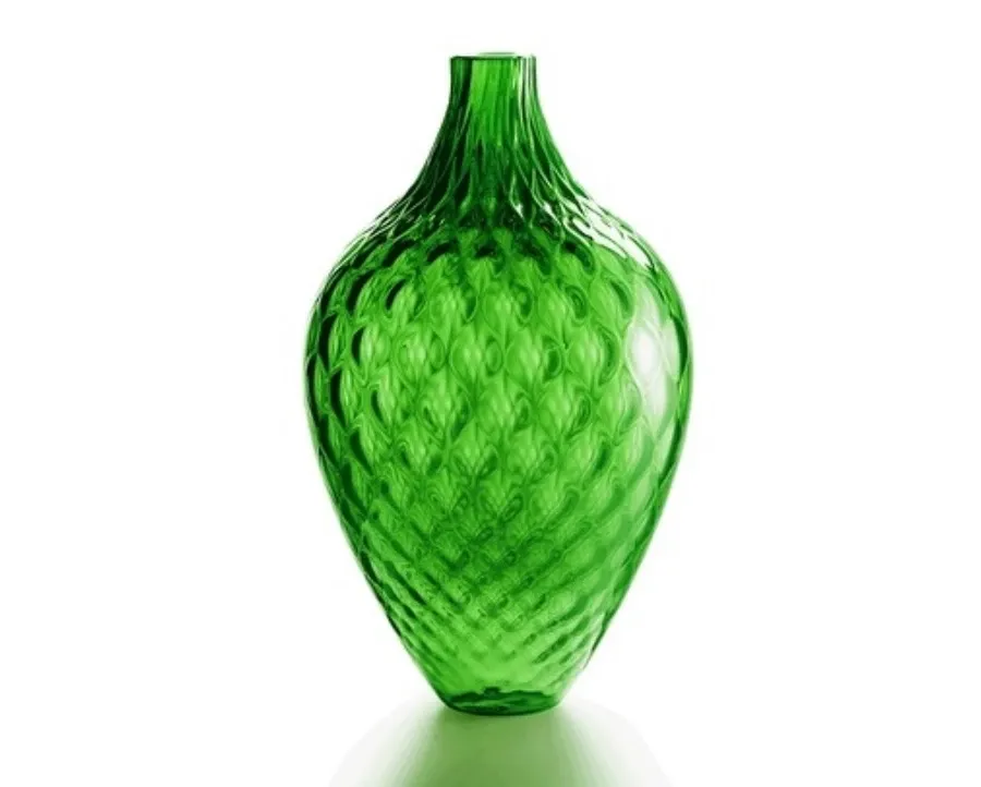 obrazek 1 Szykowny zielony wazon do salony Murano