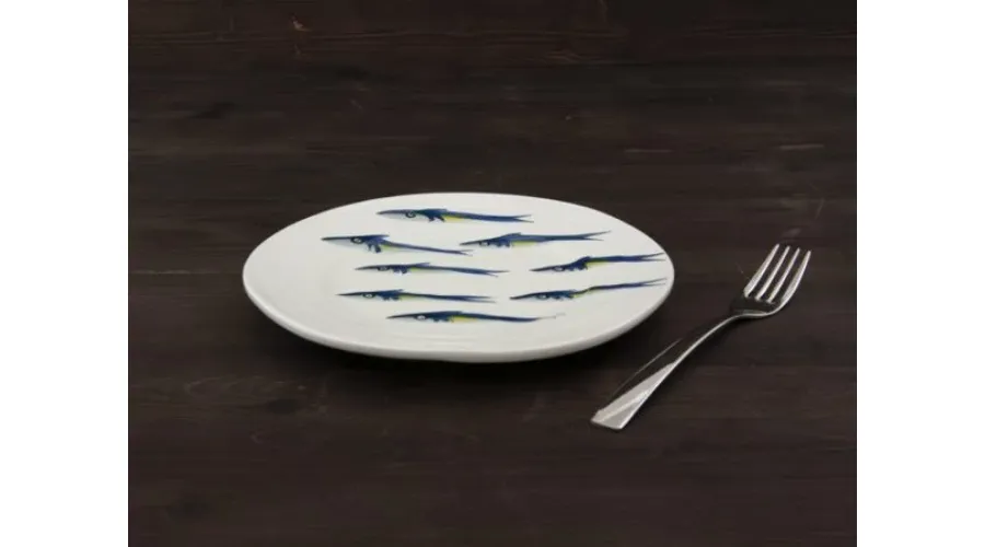 obrazek 3 Ceramiczny talerz deserowy zdobiony motywem sardynek - Le Ceramiche