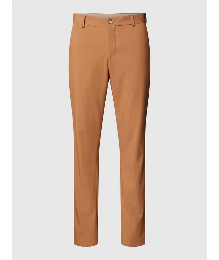 obrazek 1 Spodnie do garnituru o kroju slim fit w jednolitym kolorze model ‘LIAM’