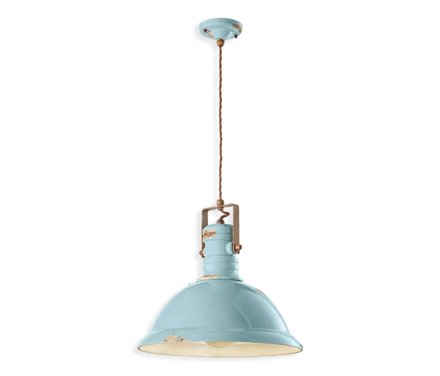 obrazek 2 Prestiżowa włoska duża lampa wisząca Industrial w stylu retro
