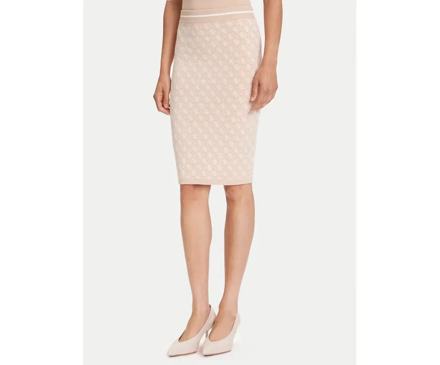 obrazek 1 Guess Spódnica ołówkowa W4BD53 Z37K0 Beżowy Regular Fit