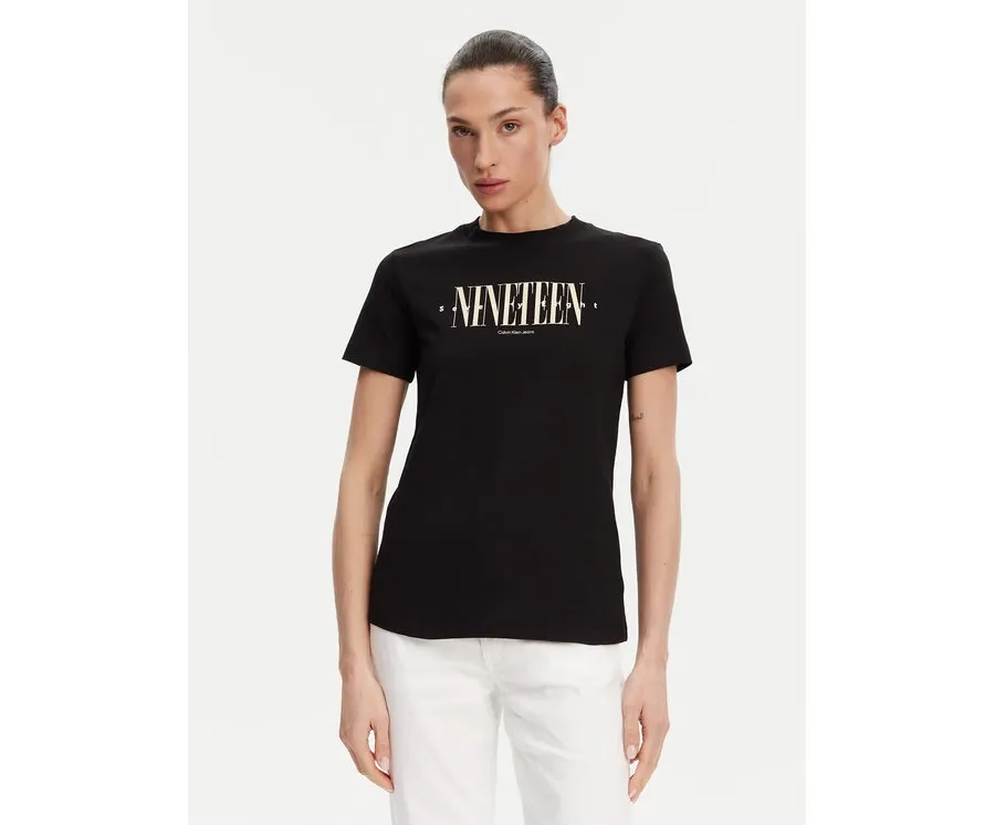 obrazek 1 Calvin Klein Jeans T-Shirt 19 Graphic J20J225259 Czarny Regular Fit