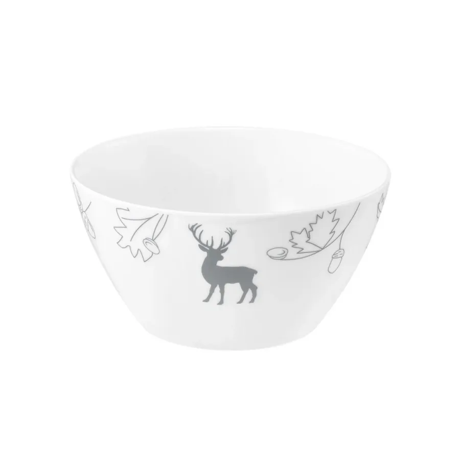 obrazek 1 Porcelanowa piękna miska na płatki 15 cm zdobiona motywem liści dębu i żołędzi - Seltmann Weiden