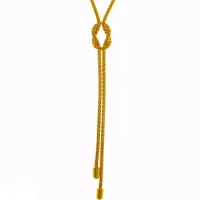 Zdjęcie Luksusowy złoty damski choker z węzłem 52 cm