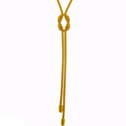 Zdjęcie Luksusowy złoty damski choker z węzłem 52 cm
