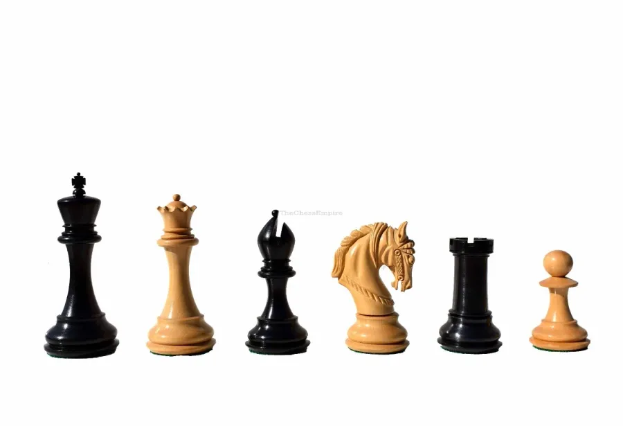 obrazek 4 Luksusowe pionki szachowe z drewna bukszpanowego i hebanowego - The Chess Empire