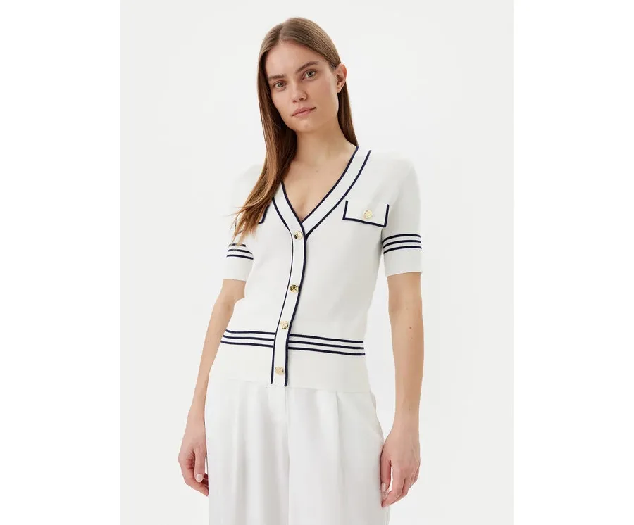 obrazek 1 LOLA CASADEMUNT Kardigan LS2511007 Biały Regular Fit