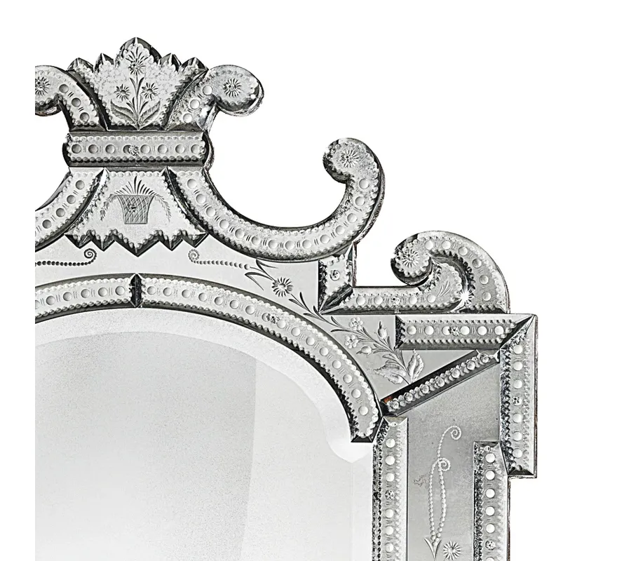 obrazek 2 Postarzane ozdobne lustro Louis XIV 7159 na osiemnastowieczną modłę francuską