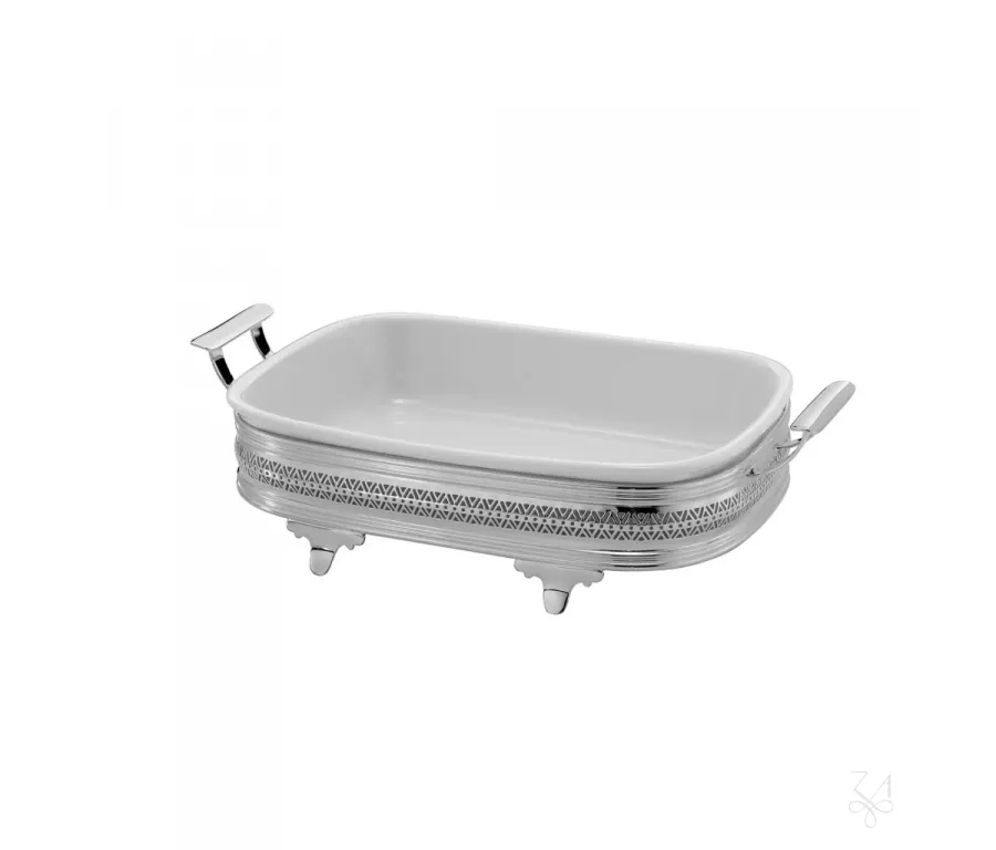 picture 1 Griglia rectangular silver-plated baking plate holder - Zaramella Argenti