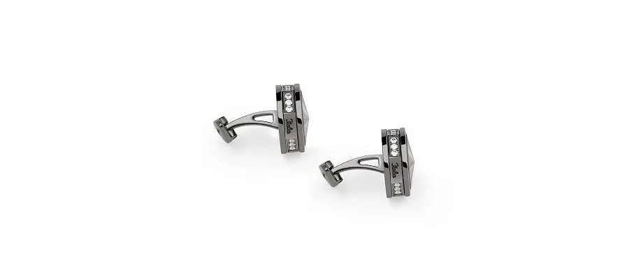 picture 3 NeroUno Linea Rim Embellished / Metal Cufflinks