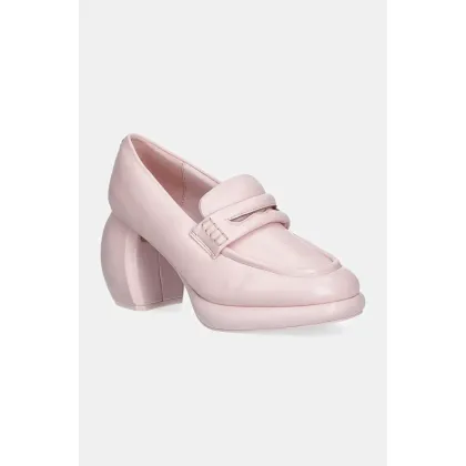 Zdjęcie Clarks Originals czółenka skórzane CUR Loafer 1 kolor różowy na słupku 26180952