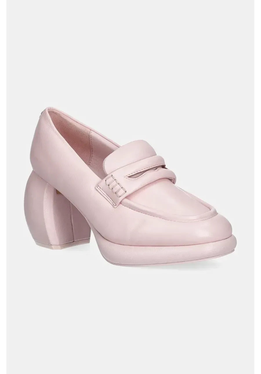 obrazek 1 Clarks Originals czółenka skórzane CUR Loafer 1 kolor różowy na słupku 26180952