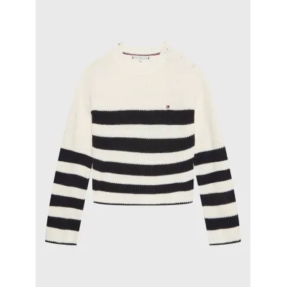 Zdjęcie Tommy Hilfiger Sweter Nautical KG0KG07078 D Écru Regular Fit