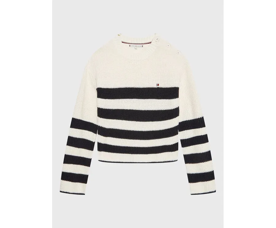 obrazek 1 Tommy Hilfiger Sweter Nautical KG0KG07078 D Écru Regular Fit