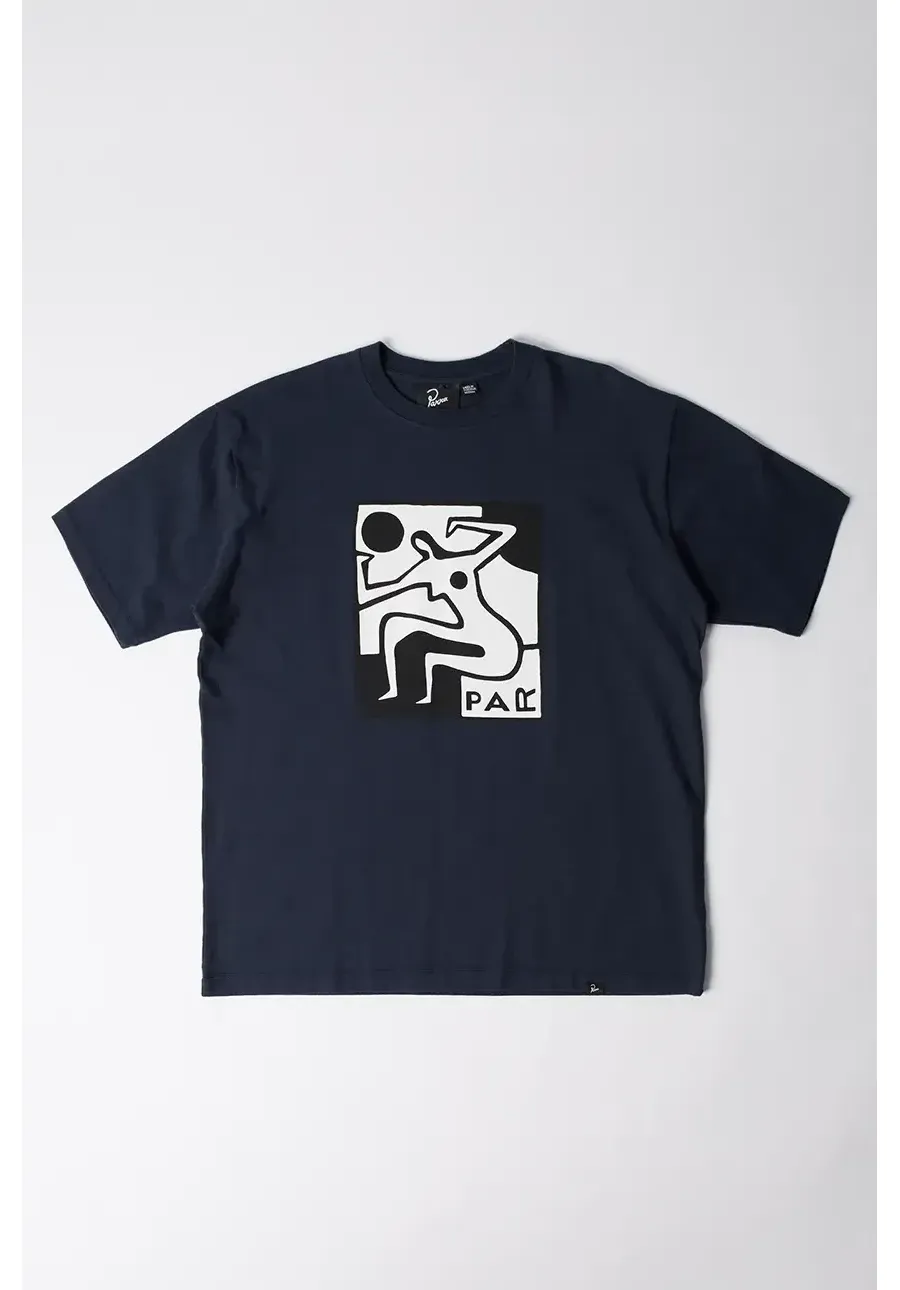 obrazek 1 by Parra t-shirt bawełniany Ball sports męski kolor granatowy z nadrukiem 53220