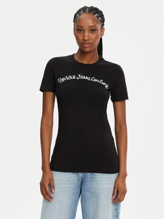 Picture Versace Jeans Couture T-Shirt 78HAHC08 Czarny Slim Fit