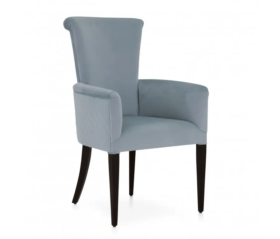 obrazek 1 Niezwykle elegancki błękitny  fotel w stylu klasycznym - Sevensedie