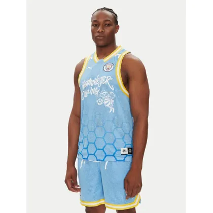 Zdjęcie Puma Tank top Hoops Manchester City 631693 Błękitny Regular Fit