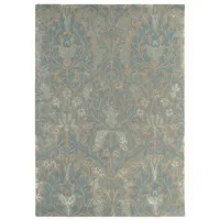 Picture Wonderful beige and turquoise carpet with an ornament - AUTUMN FLOWER EGSHELL 27508