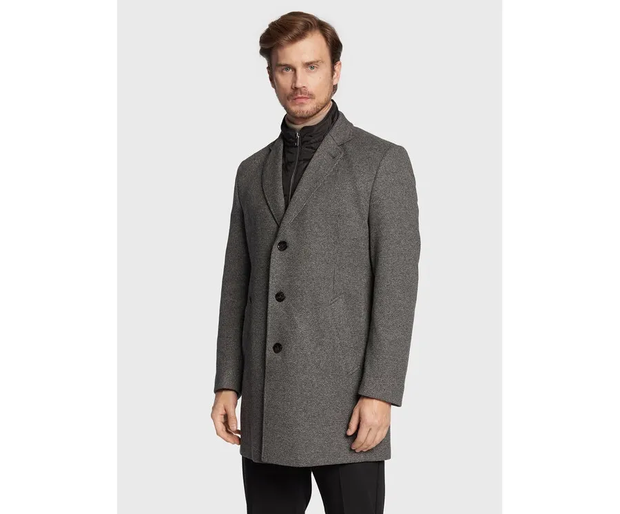 obrazek 1 Bugatti Płaszcz przejściowy 228528 24042 Szary Regular Fit