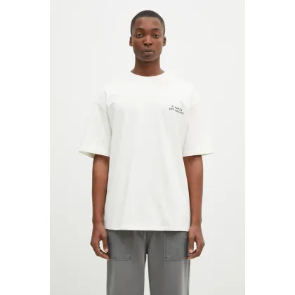 Zdjęcie Flowers for Society t-shirt bawełniany Basic męski kolor beżowy z nadrukiem FFSAPP122