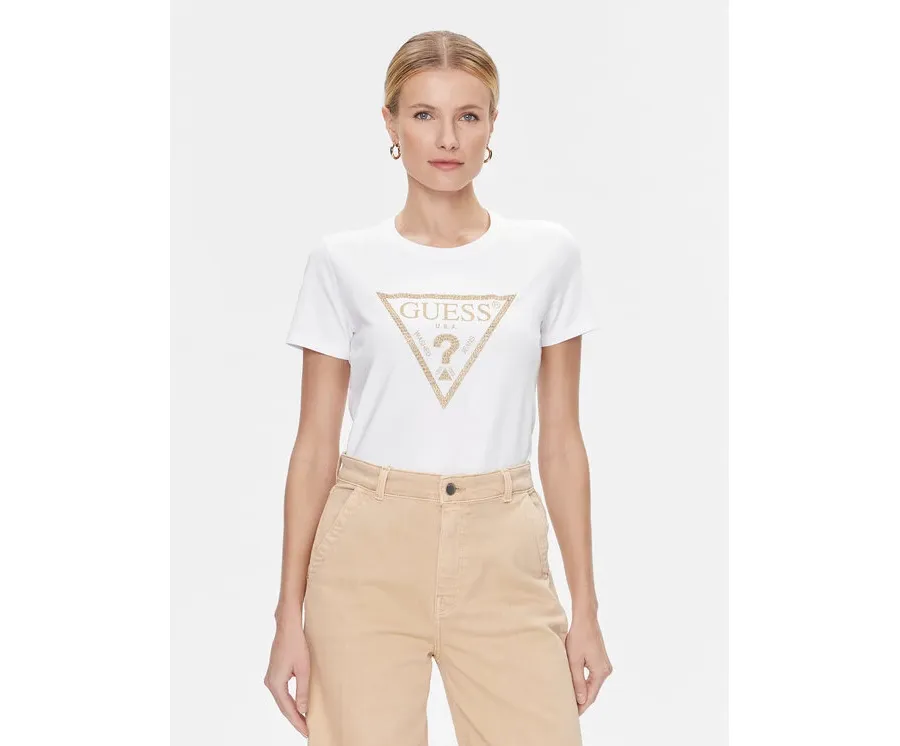 obrazek 1 Guess T-Shirt W4RI69 J1314 Biały Regular Fit