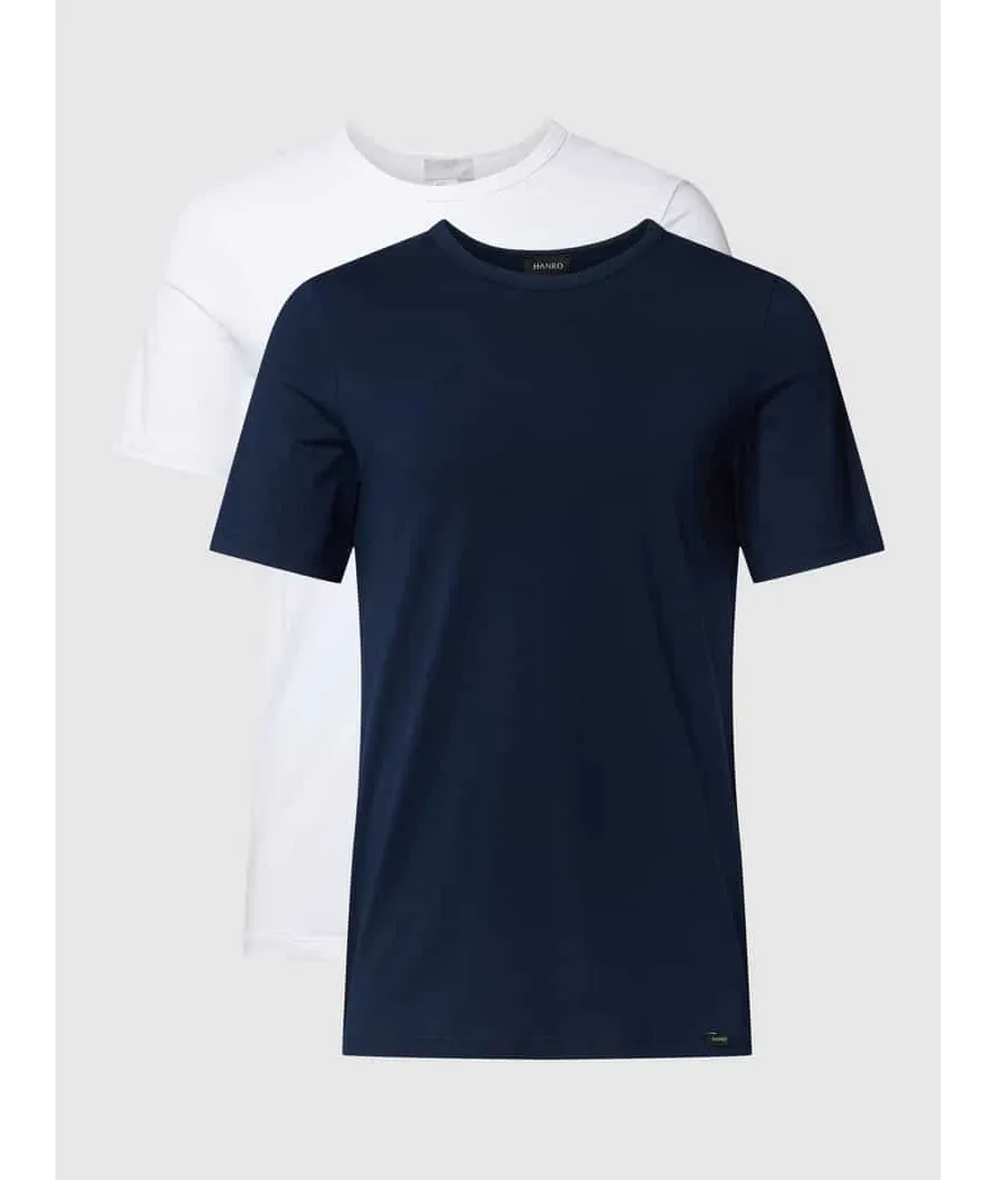 obrazek 1 T-shirt z detalem z logo w zestawie 2 szt. model ‘Cotton Essentials’