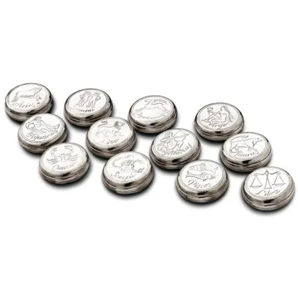 Picture A beautiful set of pewter boxes - zodiac signs