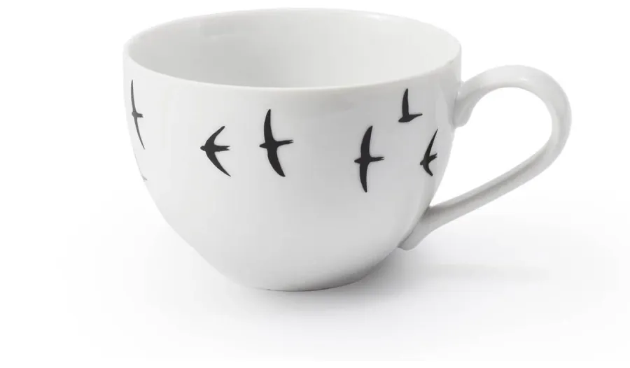obrazek 1 Piękna porcelanowa filiżanka zdobiona subtelnym motywem ptaków – Leander