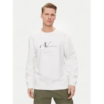 Zdjęcie Calvin Klein Jeans Bluza Monogram Echo J30J325516 Biały Regular Fit