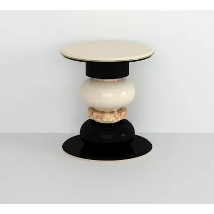 Zdjęcie Beżowo czarny luksusowy stolik do wyjątkowego wnętrza – Muranti